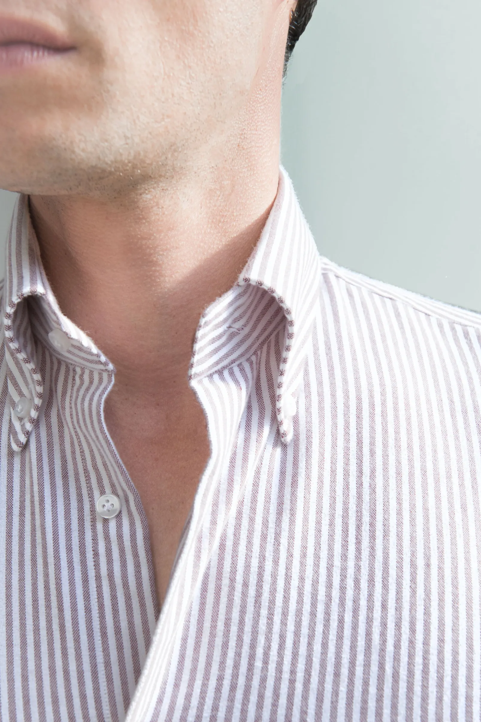 red_striped_soft_oxford_b_1.webp Red striped soft oxford button down shirt - Made In Italy