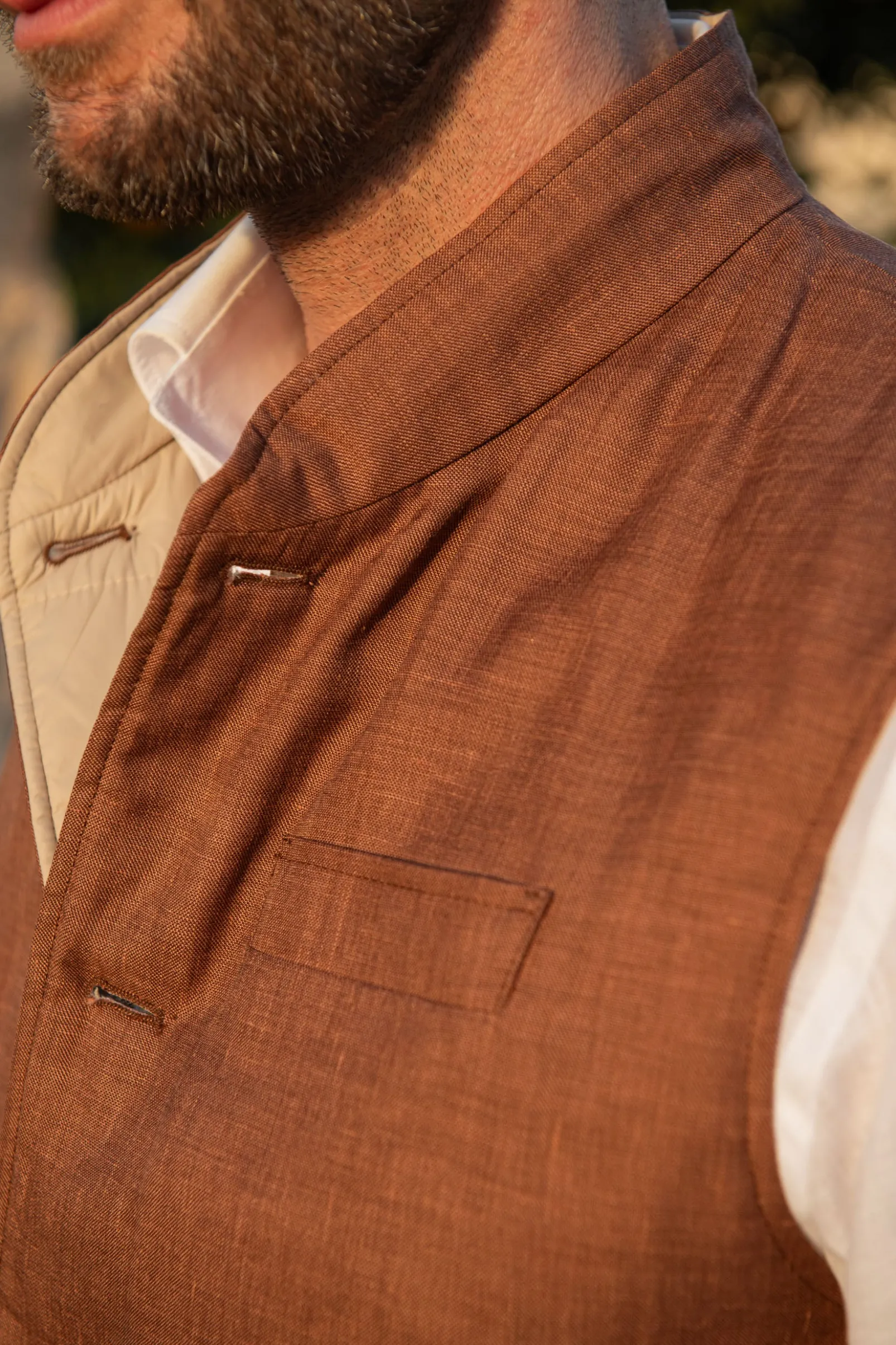rusty_and_beige_reversibl_2.webp Rusty and beige reversible vest – Made in Italy