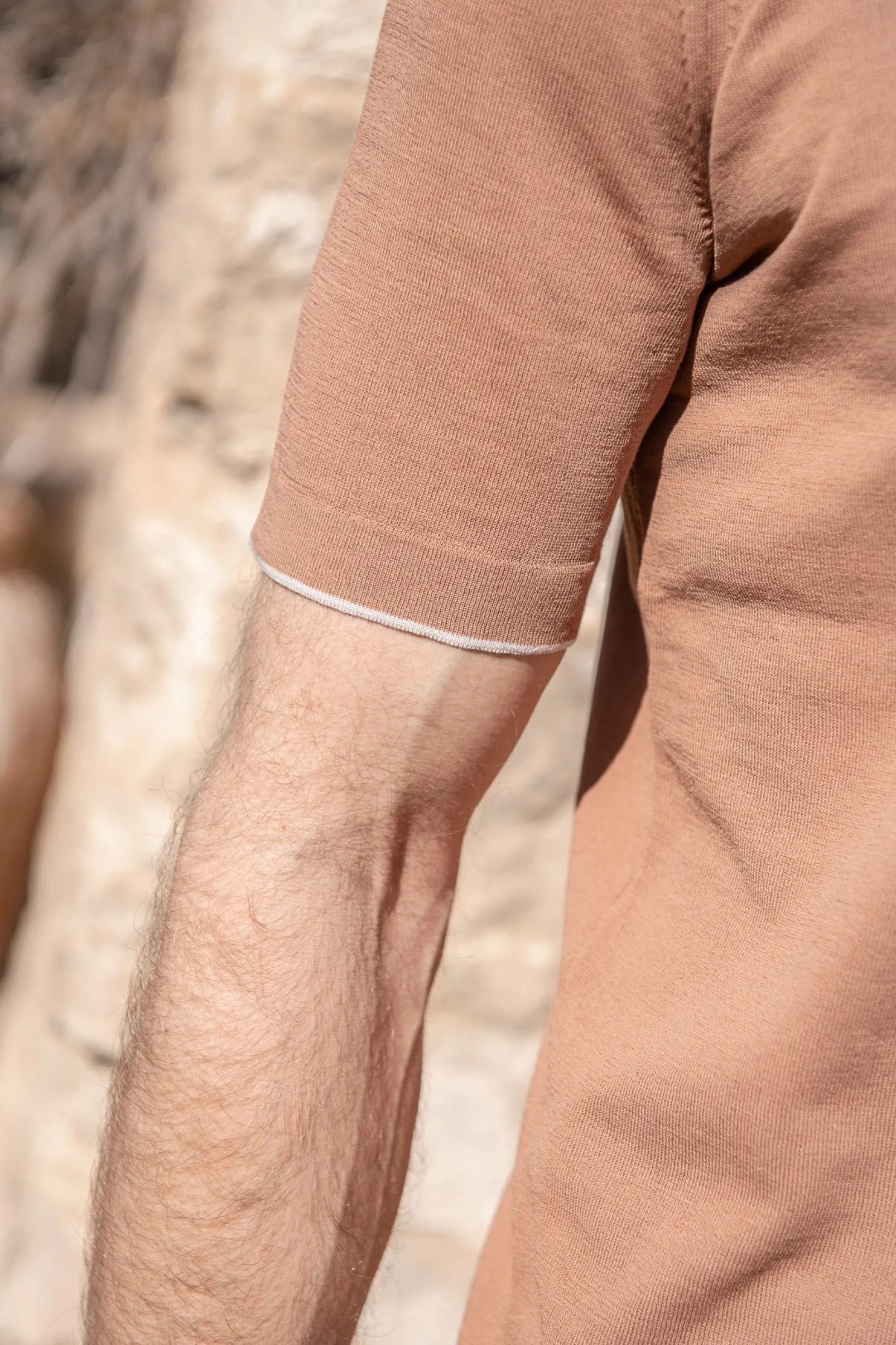 rusty_knitted_cotton_tshi_2.webp Rusty knitted cotton t-shirt - Made in Italy