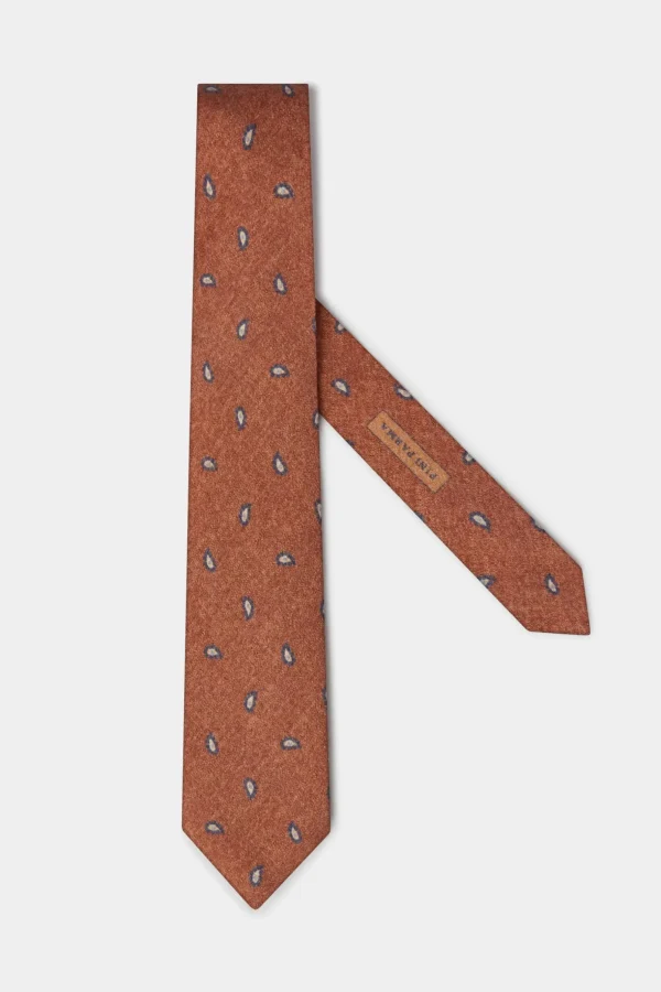 Rusty paisley tie - Made In Italy