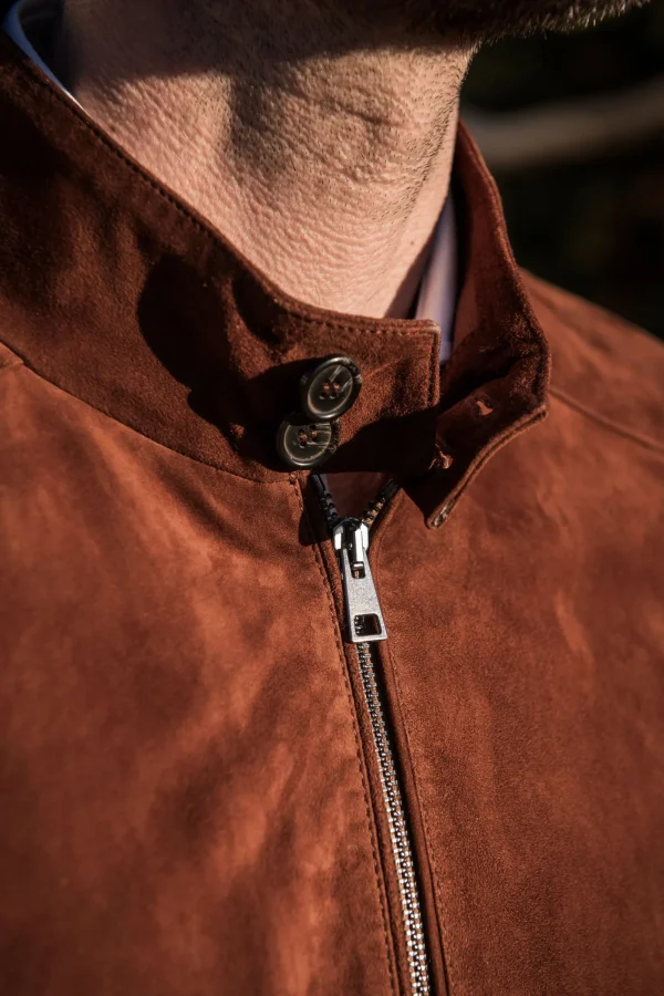 Rusty soft suede jacket – Made in Italy