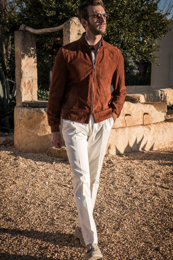 Rusty soft suede jacket – Made in Italy