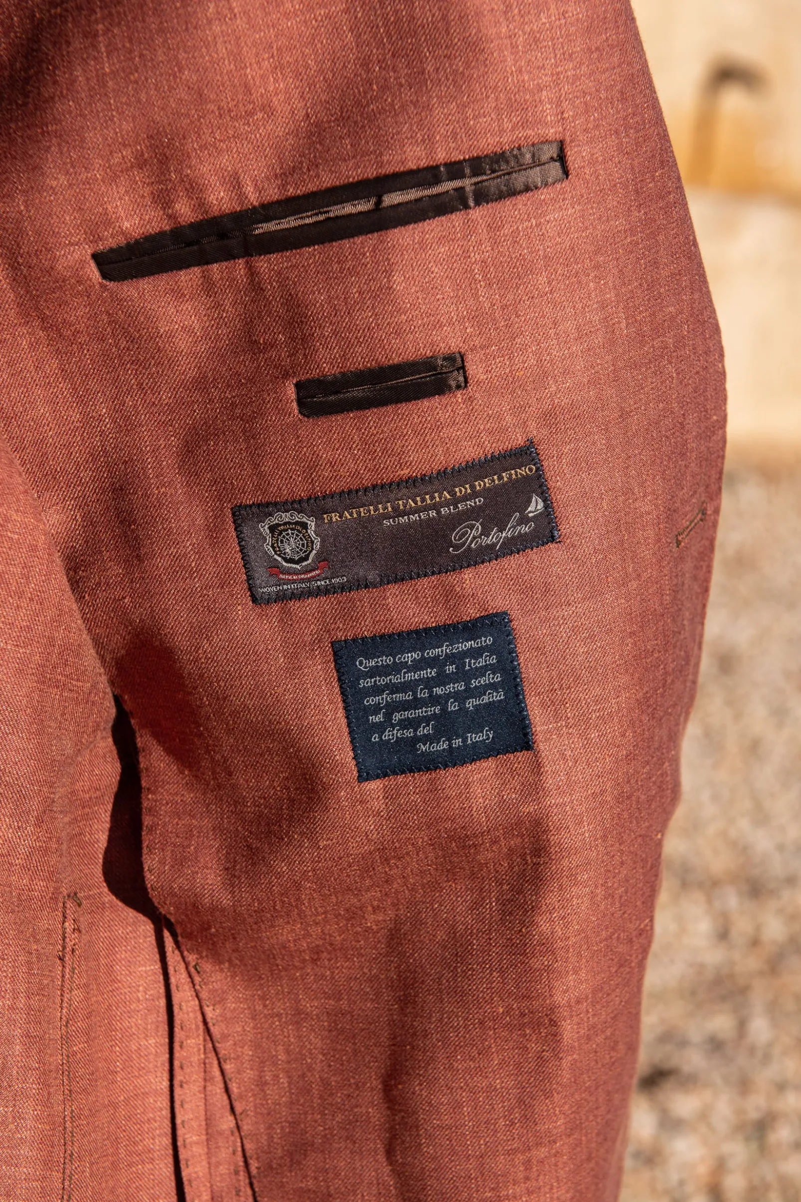 rusty_wool_linen_and_silk_1.webp Rusty wool linen and silk jacket - Made in Italy