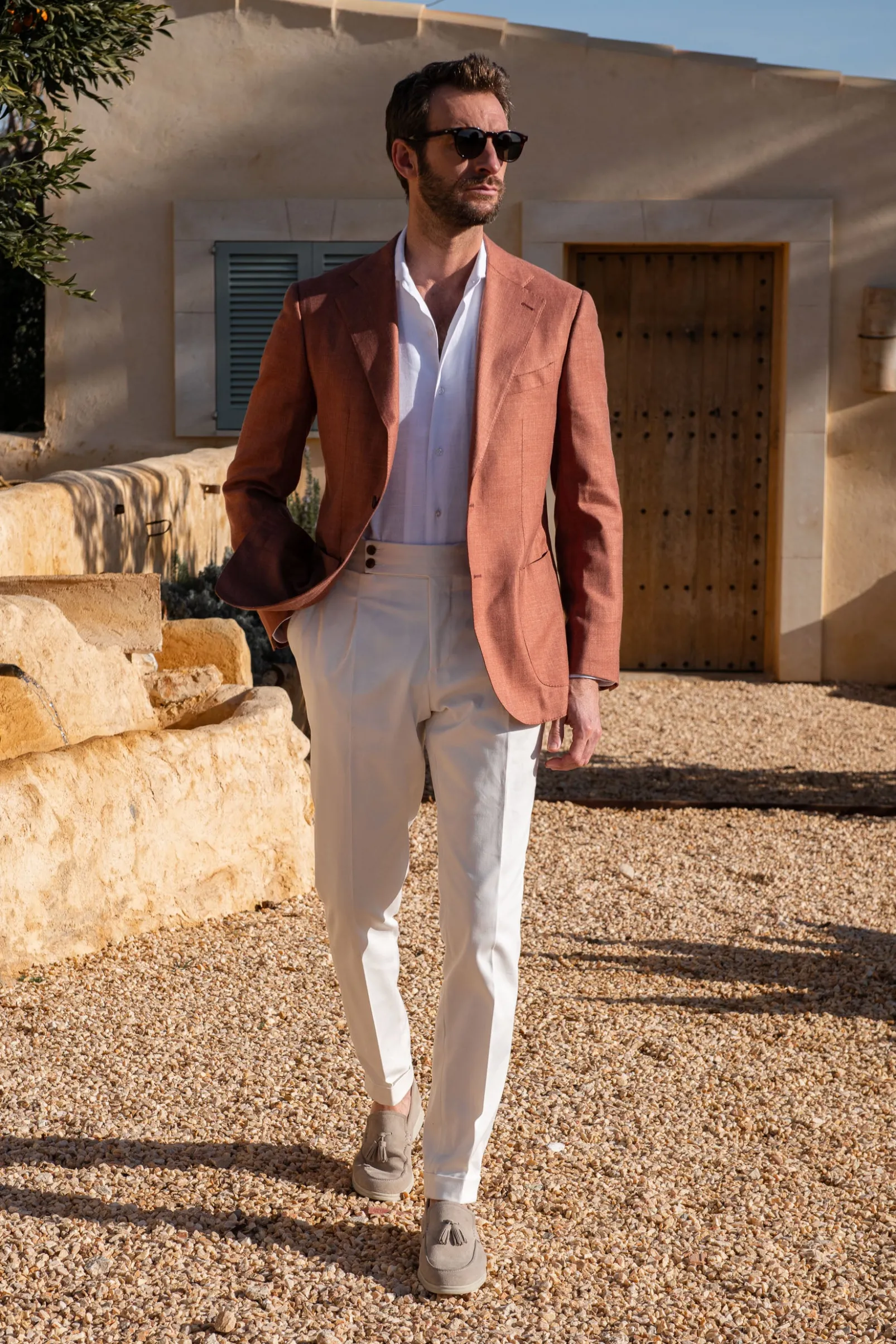 rusty_wool_linen_and_silk_3.webp Rusty wool linen and silk jacket - Made in Italy