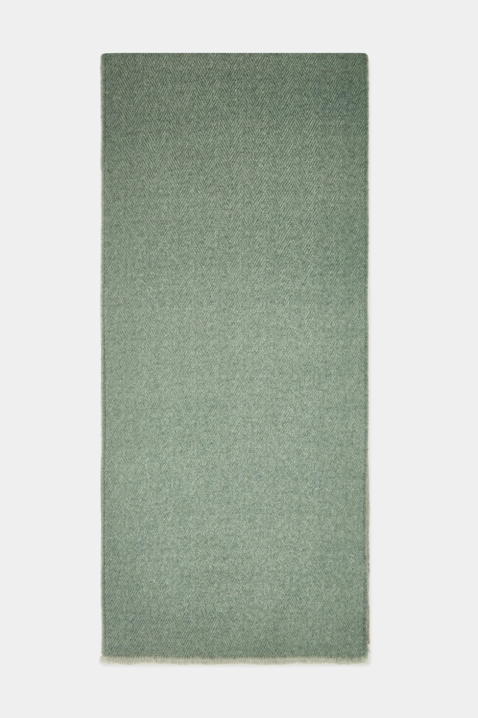 sage_and_beige_reversible_2.webp Sage and beige reversible herringbone scarf - Made in Italy