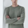 Sage cashmere round neck – Made in italy