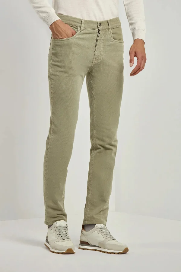 Sage corduroy 5 Pocket - Made in Italy