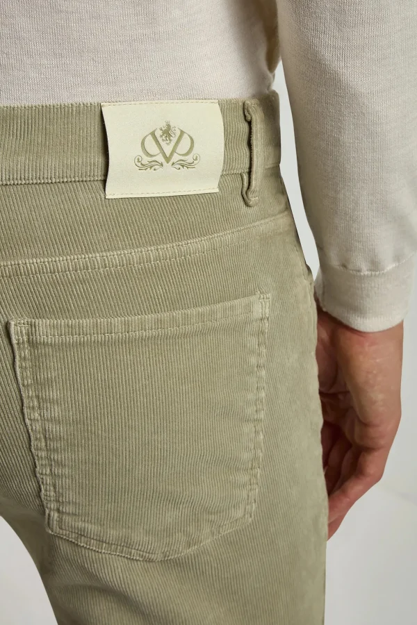 Sage corduroy 5 Pocket - Made in Italy