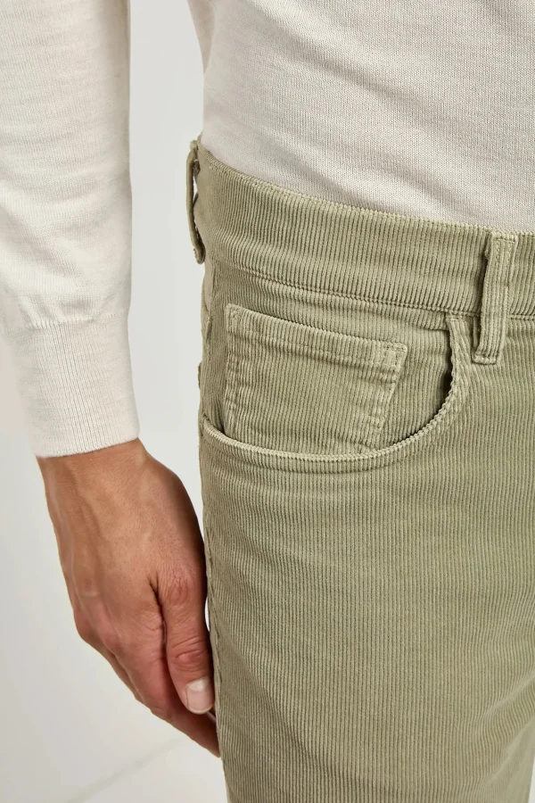 Sage corduroy 5 Pocket - Made in Italy