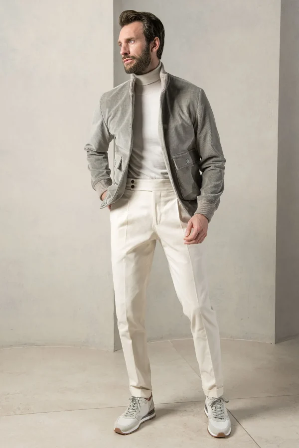 Sage corduroy bomber jacket – Made in Italy