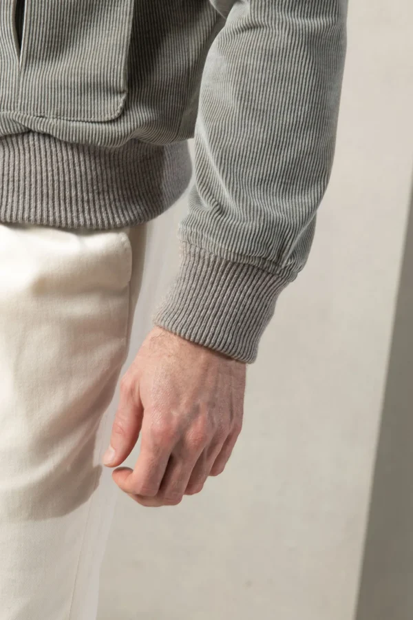 Sage corduroy bomber jacket – Made in Italy