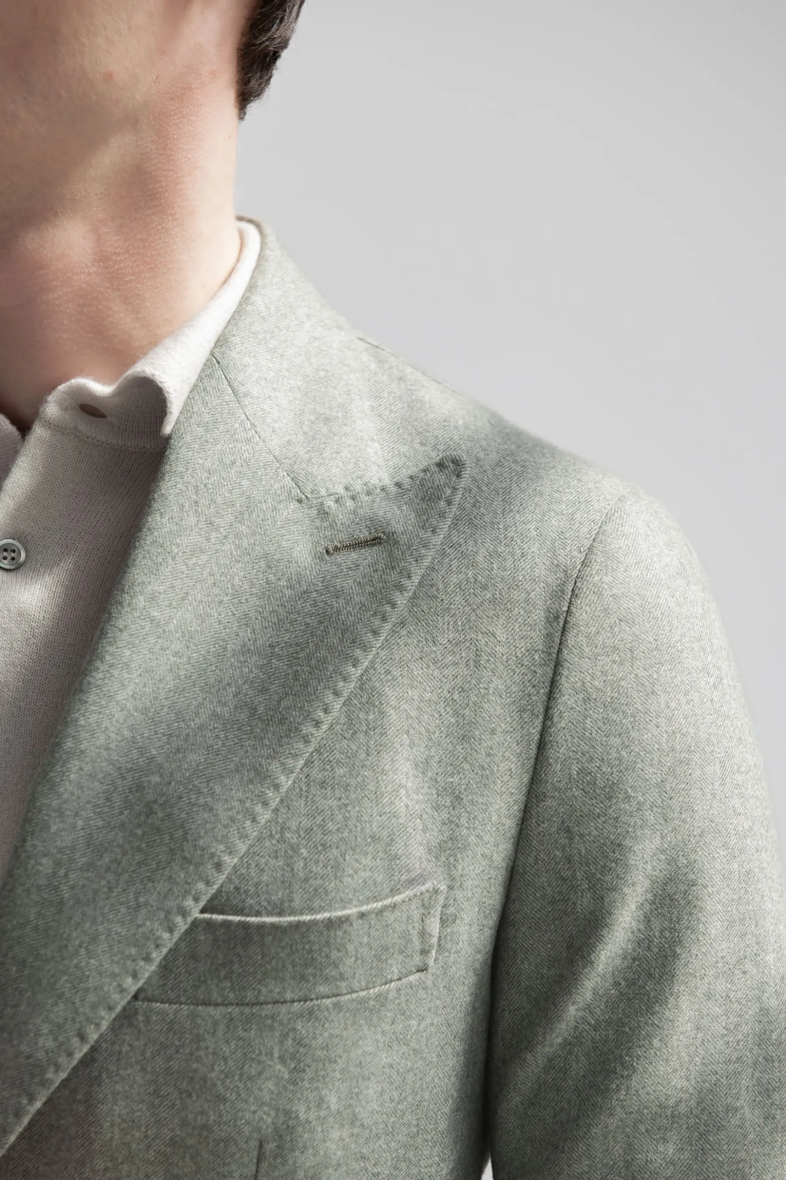 sage_herringbone_jacket_s_4.webp Sage herringbone jacket "Soragna Capsule Collection" - Made in Italy