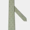 Sage paisley tie - Made In Italy
