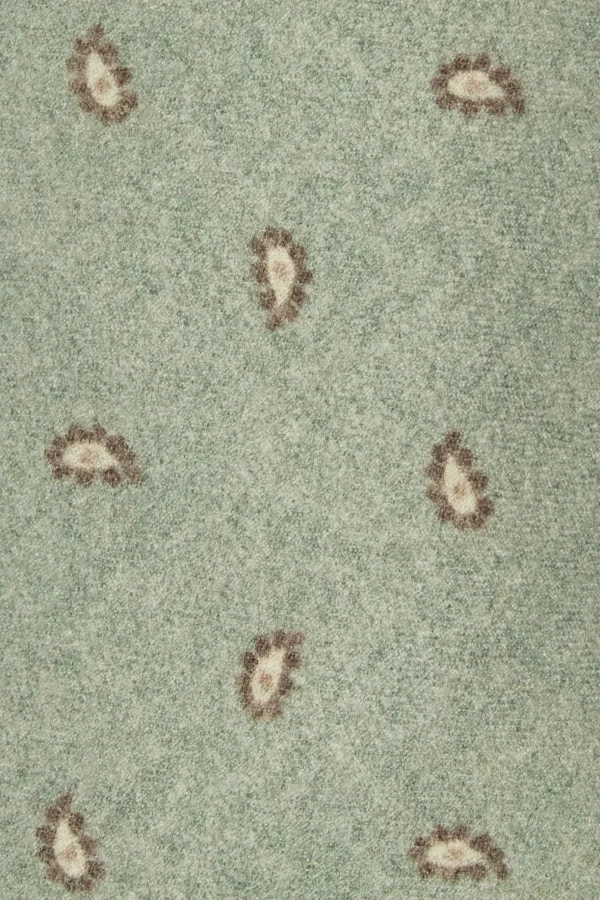 Sage paisley tie - Made In Italy