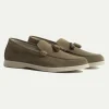 Sage suede tassel loafers - Made In Italy