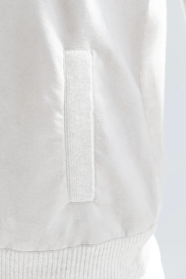 Sand alcantara polo shirt - Made in Italy