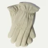 Sand Cashmere Lined Suede Gloves - Made in Italy