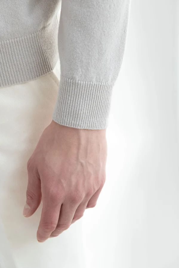 Sand cashmere turtleneck - Made in italy