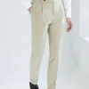 Sand cotton Soragna trousers - Made in Italy