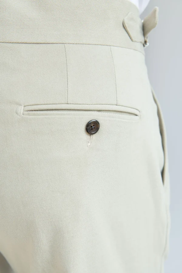 Sand cotton Soragna trousers - Made in Italy