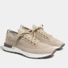 Sand knitted sneakers - Made In Italy