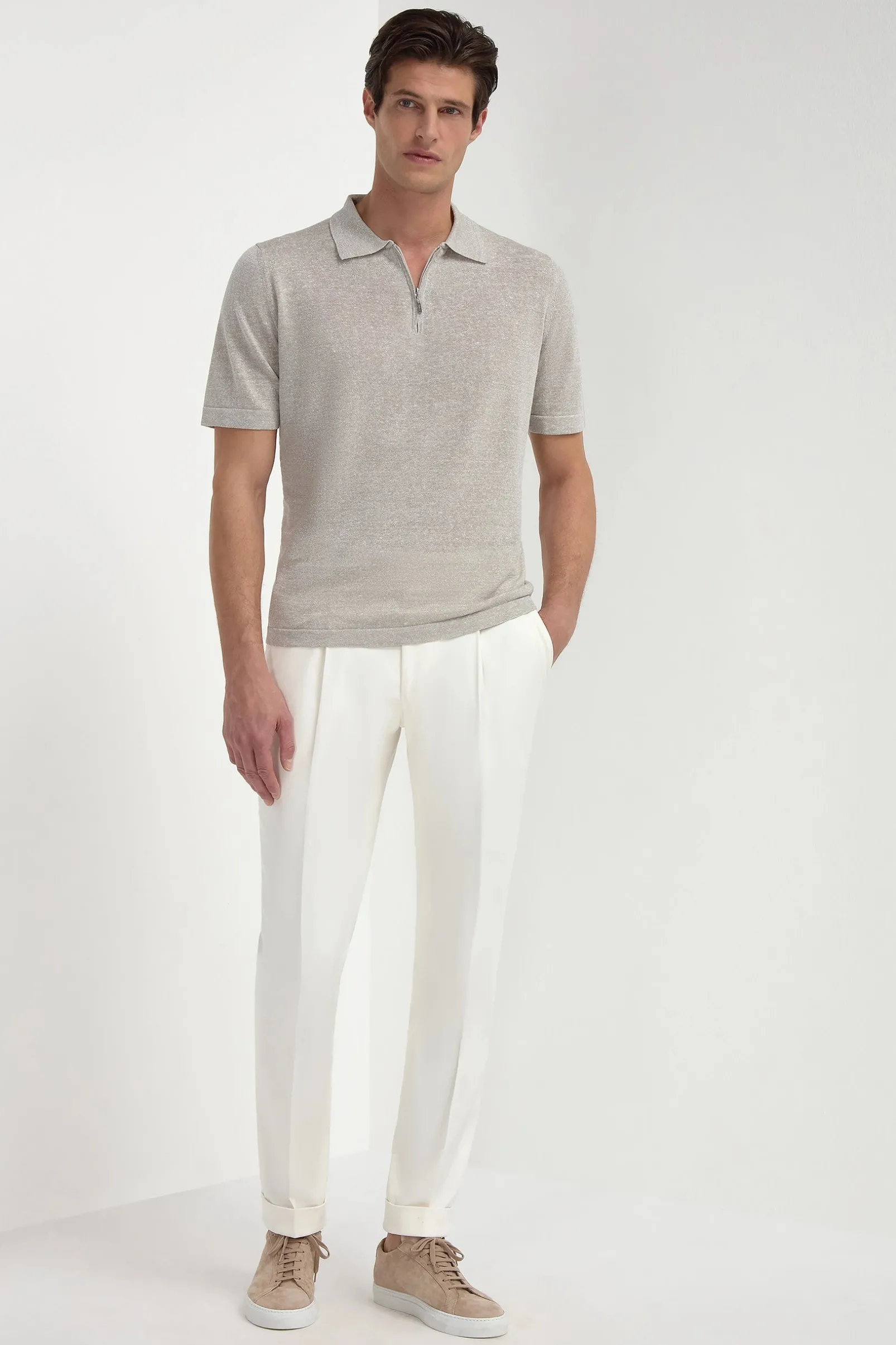 sand_linen_and_cotton_zip_4.webp Sand linen and cotton zipped polo - Made in Italy