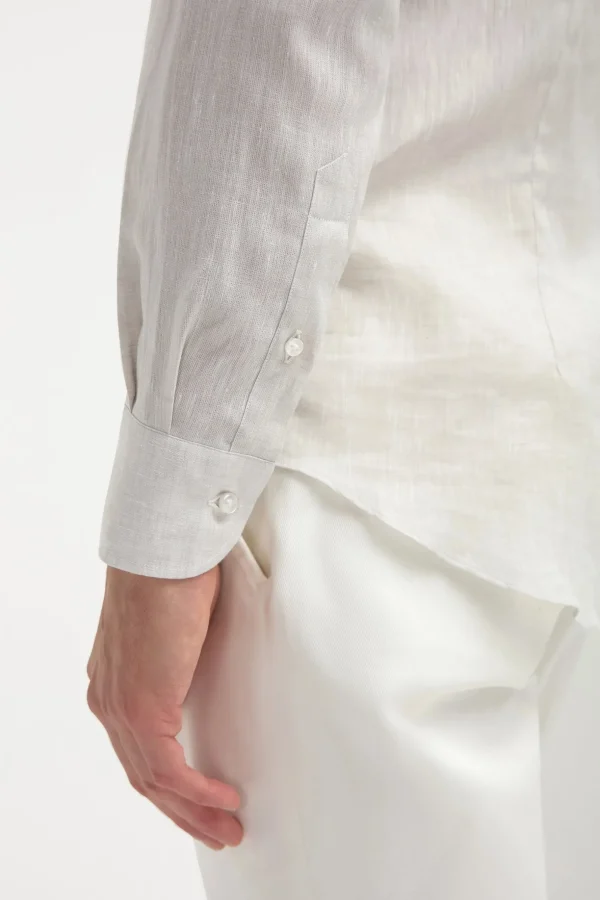 Sand linen shirt - Made in Italy