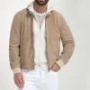 Sand suede jacket – Made in Italy