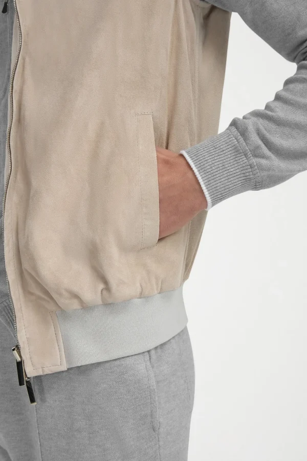 Sand suede reversible vest - Made in Italy