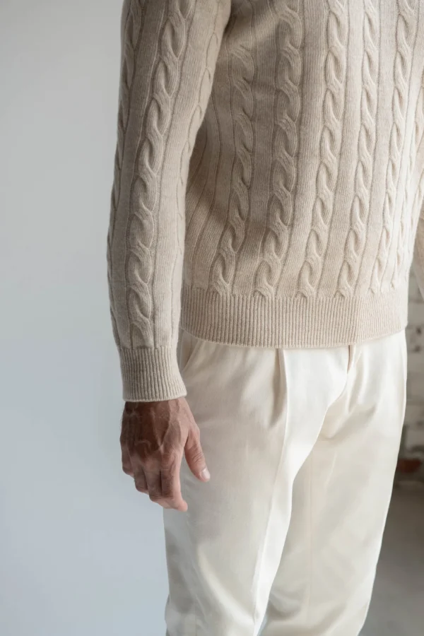 Sand turtleneck – Made in Italy