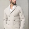 Sand wool and cashmere cardigan - Made in Italy