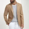 Sandstone herringbone jacket - Made in Italy