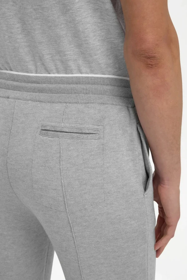 Sky grey cashmere blend jogger pants - Made in Italy
