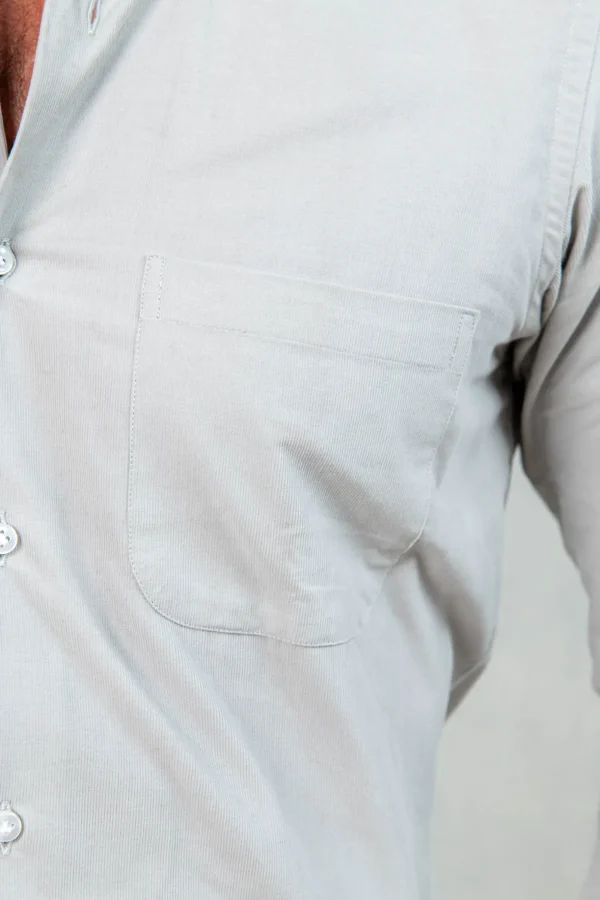 Stone button down velvet effect shirt - Made in Italy