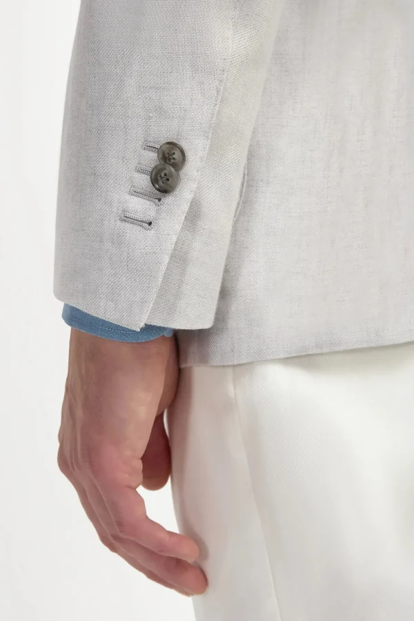Stone linen jacket - Made in Italy