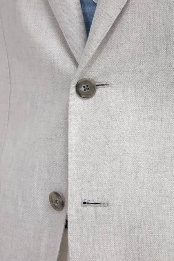 Stone linen jacket - Made in Italy
