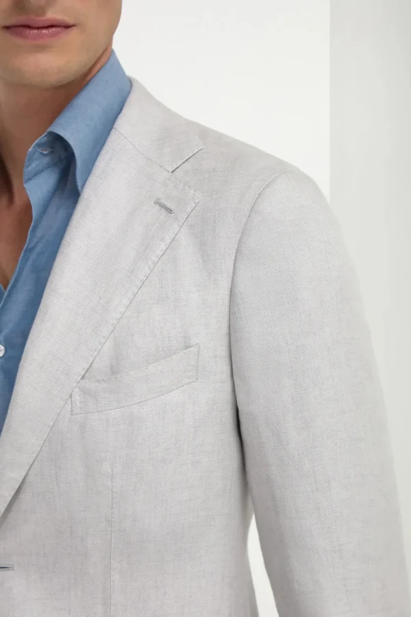 Stone linen jacket - Made in Italy