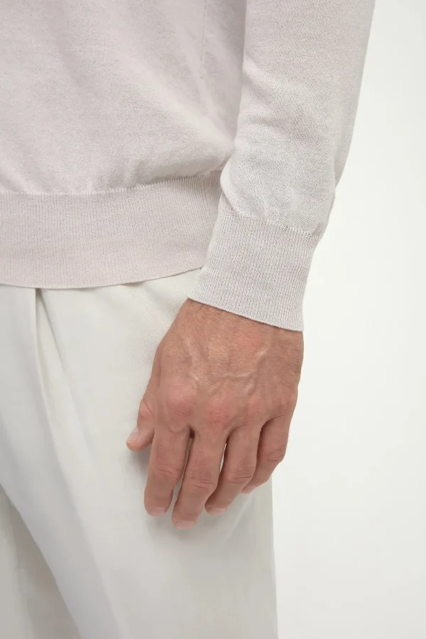 Stone polo cardigan - Made in Italy