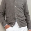 Taupe Cashmere Knitted Bomber – Made in Italy