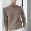 Taupe cashmere turtleneck – Made in italy