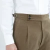 Taupe cotton Soragna trousers - Made in Italy