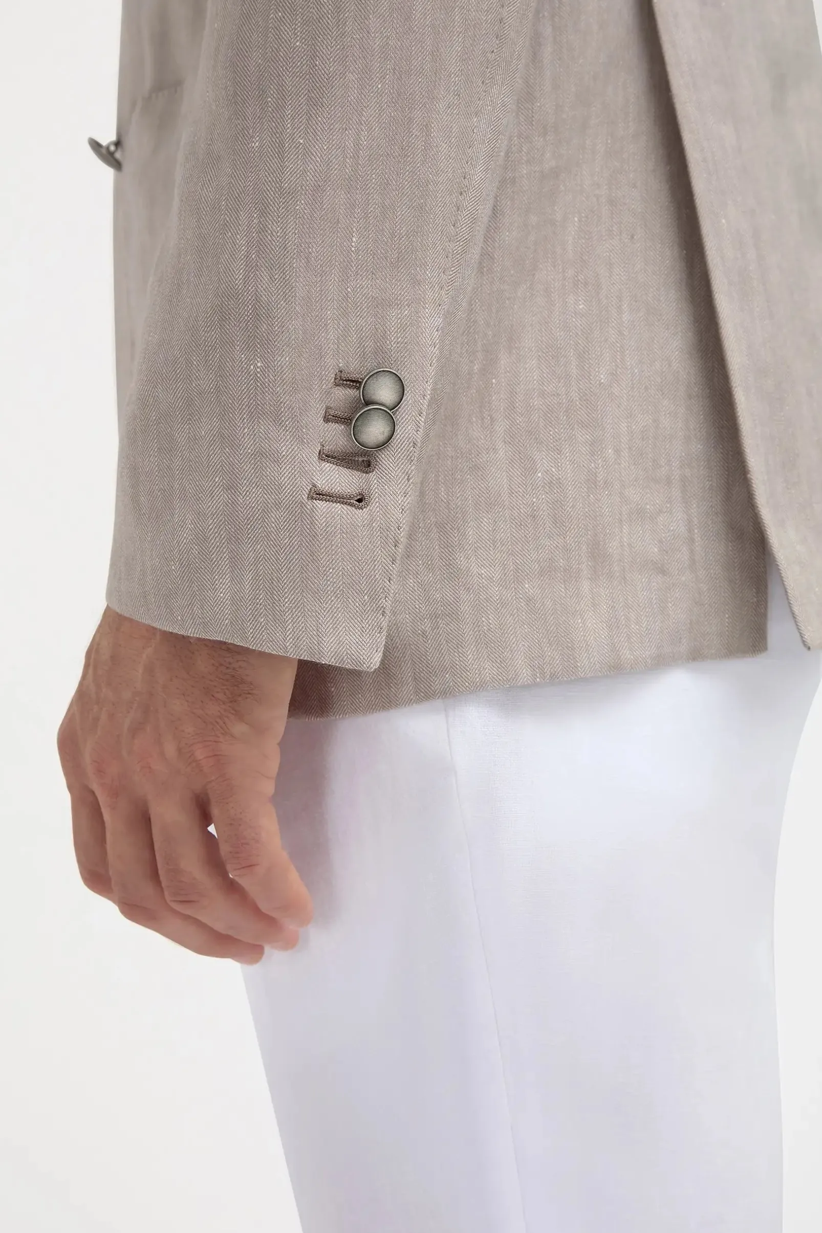 taupe_herringbone_double__1.webp Taupe herringbone double breasted jacket - Made in Italy