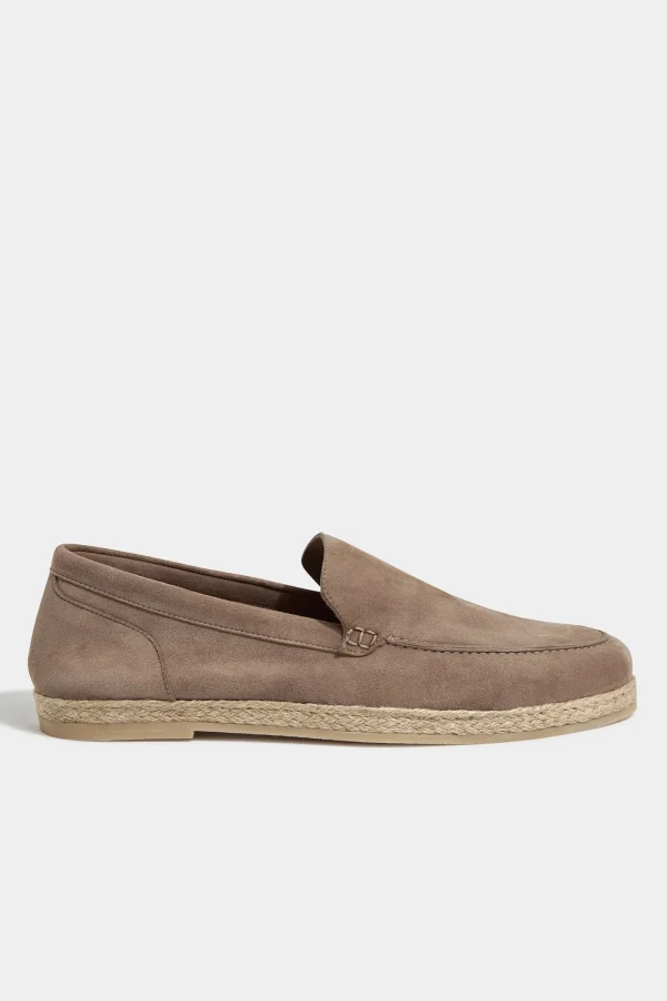 Taupe suede espadrilles - Made In Italy