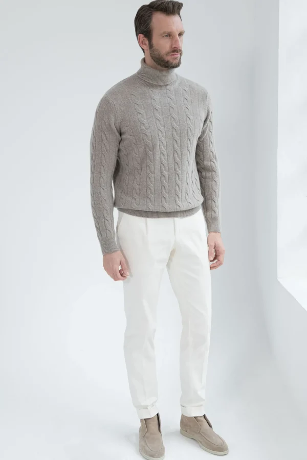 Taupe turtleneck – Made in Italy