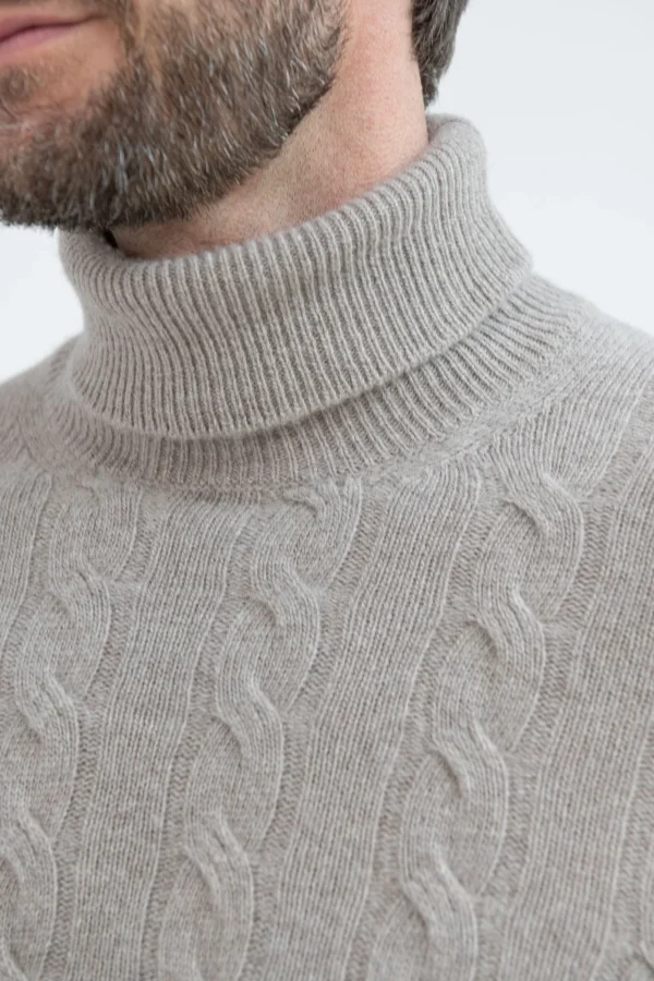 Taupe turtleneck – Made in Italy