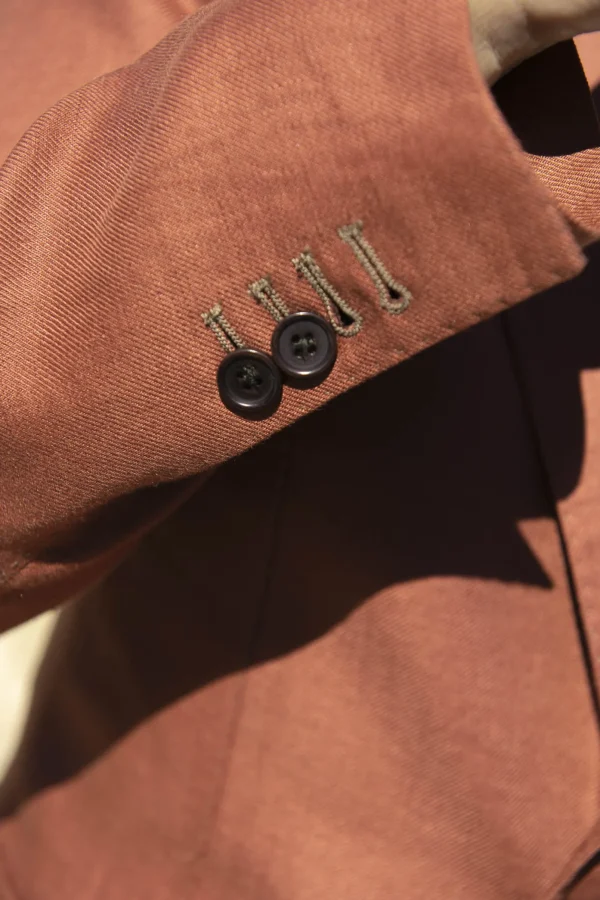 Terracotta Linen Jacket - Made in Italy