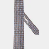 Tobacco fancy silk tie - Made in Italy
