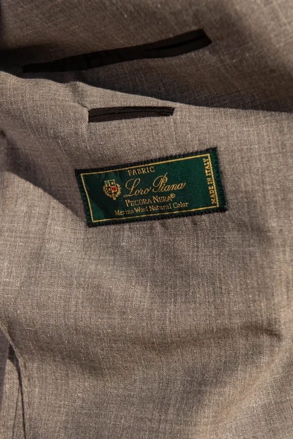 Tobacco suit in wool silk and linen - Made in Italy