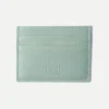 Verde acqua leather card holder - Made in Italy