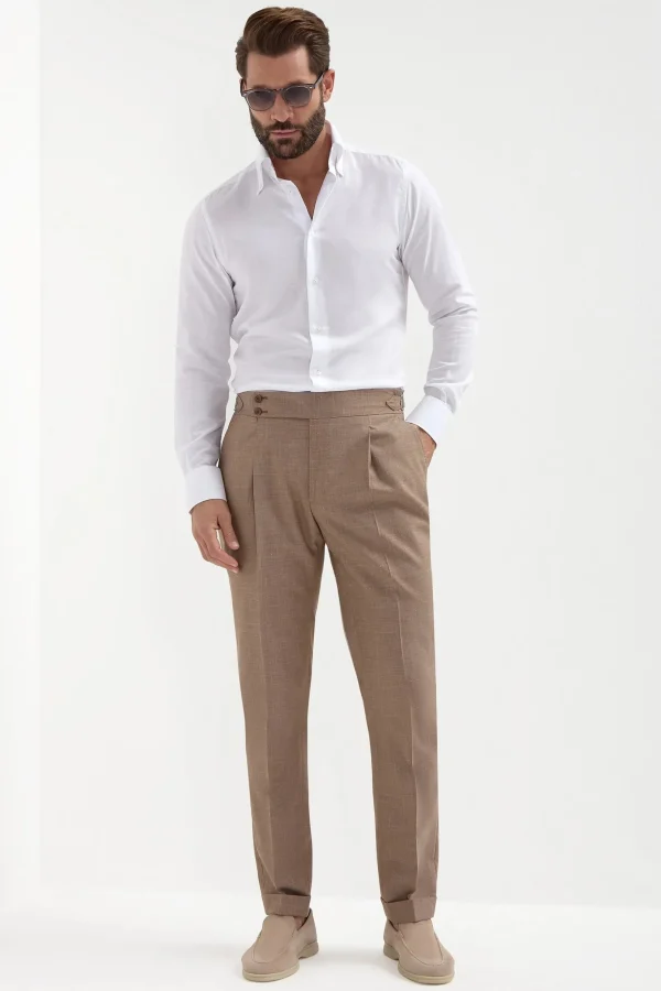 White chambray button down shirt - Made in Italy